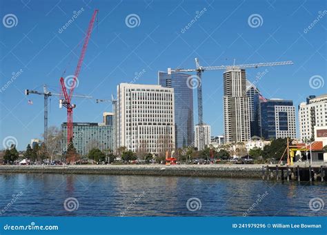Construction Cranes Downtown San Diego Stock Photo Image Of City