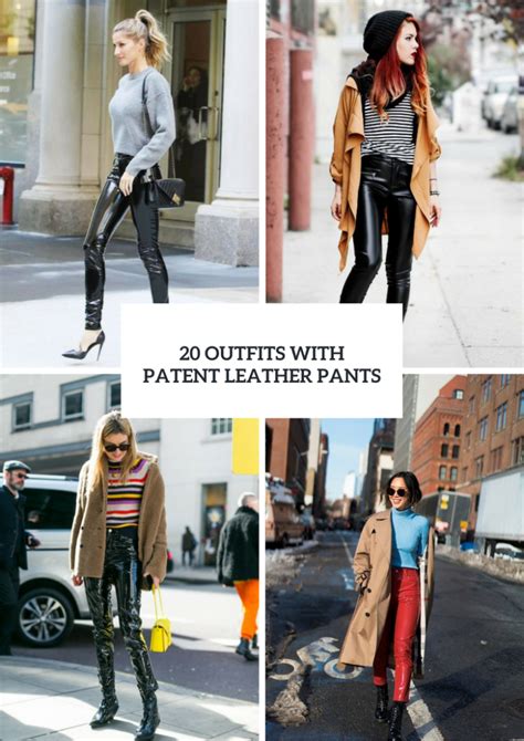 20 Stylish Outfits With Patent Leather Pants Styleoholic