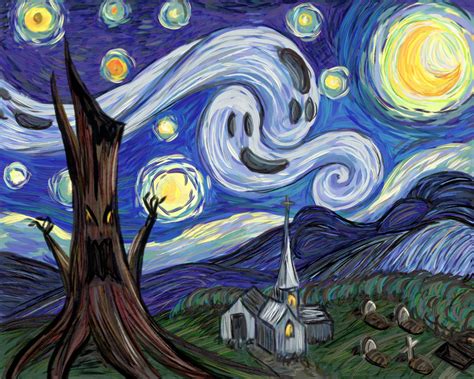 Vincent Van Gogh Starry Night Easy Drawing ~ Harvest Landscape By