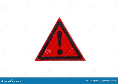 Warning Sign Exclamation Mark In The Red Triangle Stock Photo Image