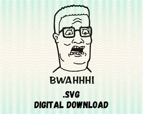 Png Jpeg Layered Svg Hank Hill King Of The Hill Silhouette Cut File