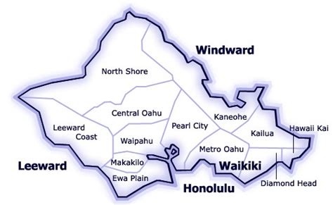City And County Of Honolulu Many Neighborhoods Towns And Cities As One