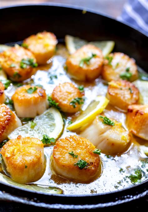 Lemon Butter Seared Scallops → So Easy Wonkywonderful