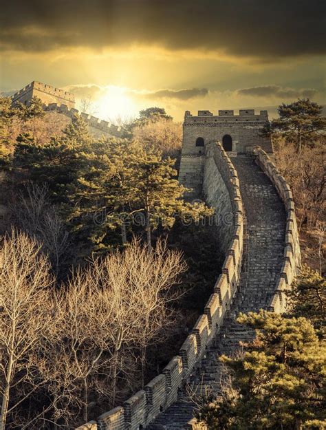 Watchtower On Mutianyu Great Wall Stock Photo Image Of Capital China