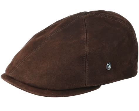 Leather Sixpence Brown Flat Cap City Sport Cap Hatstorede