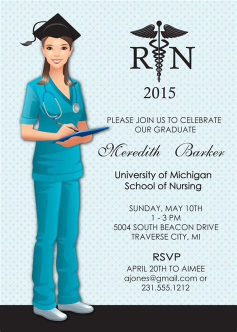 Nursing Graduation Invitations Nursing Graduation Invitation Nursing