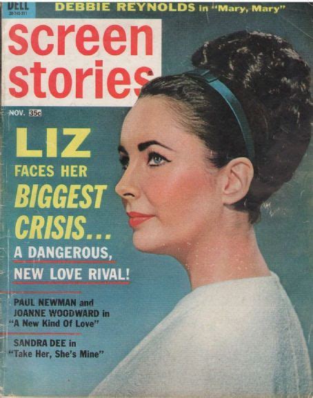 Elizabeth Taylor Screen Stories Magazine November 1963 Cover Photo
