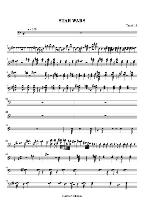 Star wars the force theme piano sheet music to have the pdf subscribe to my channel and write me your email address and ill send you for free. STAR WARS Sheet Music - STAR WARS Score • HamieNET.com