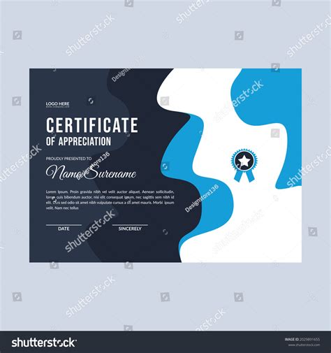 Certificate Template Awards Diploma Background Vector Stock Vector