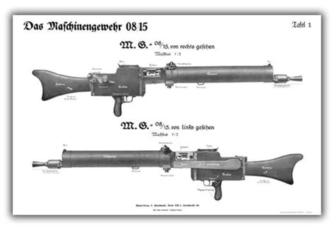 Ww1 German Mg0815 And Mg08 Maxim Machine Gun Training Charts Etsy Denmark