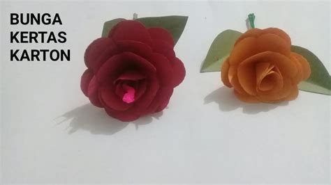 Tutorial Cara Membuat Bunga Dari Kertas Karton Diy Bunga Mawar Merah