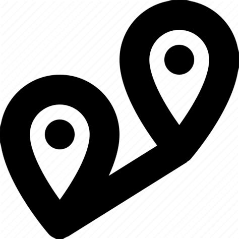 Distance Map Maps Pin Icon Download On Iconfinder