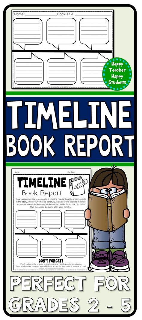 Timeline Book Report Timeline Template For A Fiction Or Non Fiction