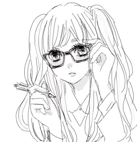 Anime Guy With Glasses Coloring Pages