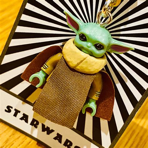 Baby Yoda Keyring Star Wars Lego Inspired Mandalorian Etsy