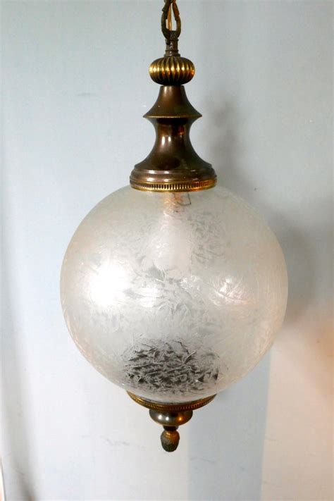 See over 234 hanging light images on danbooru. Large French Art Deco Globe Frosted Glass Hanging Pendant ...