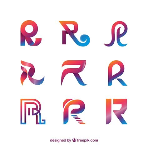 Premium Vector Modern Letter R Logo Collection
