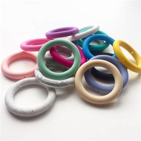 Extra Large Silicone Teething Donut Ring Drilled With Center Hole Bead Crafts Diy Donut Ring