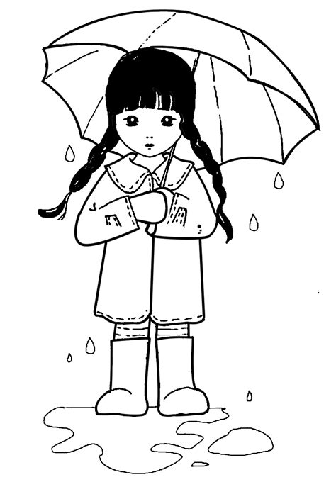 Girl With Umbrella Clipart Free Cliparts Clipart Best