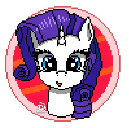 Safe Artist Xflutt Rarity Pony Unicorn G Female Looking At You Mare Pixel