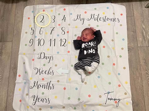 Personalised Baby Milestone Blanket Limited Edition Etsy Uk