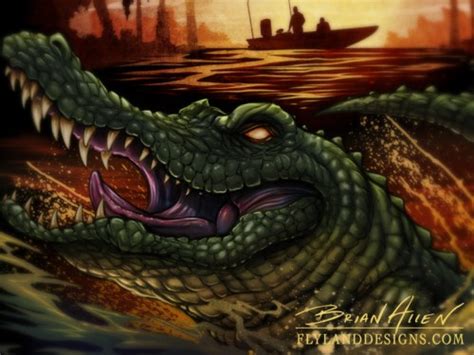 Swamp Alligator Illustration For Swamp People Flyland Designs