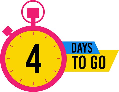4 Days Left Countdown Banner 9315162 Png