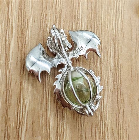 Sterling Silver Dragon Locket Urn Necklace For Ashes Keepsake