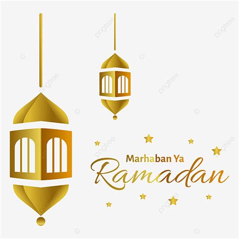 Ramadan Kareem Lantern Vector Hd Images Golden Lantern And Stars