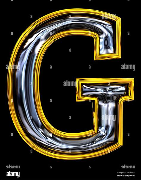 3d Rendering Uppercase Letter G Clean Door Number Style Font Pure