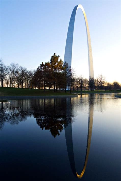 The Arch In St Luois Afternoon Reflection Fall 2011 Saint Louis Arch