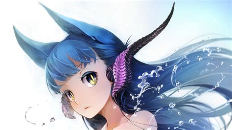 There is so many characters in anime that have this unique color of hair. blue hair, Long hair, Anime, Anime girls, Animal ears ...