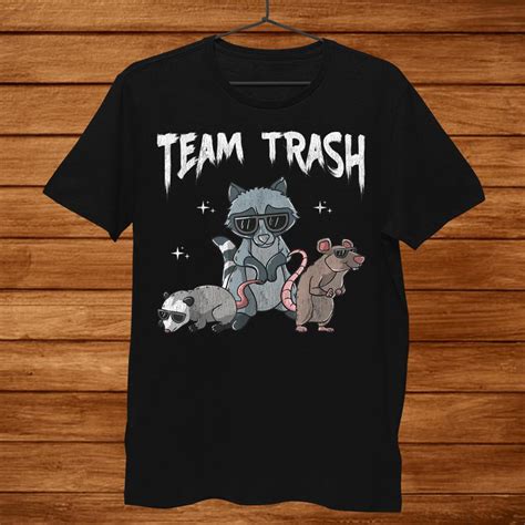 Team Trash Shirt Animal Gang Opossum Raccoon Rat Garbage Shirt Teeuni