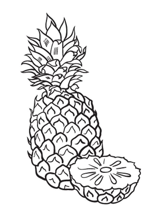 Pineapple Coloring Pages Ideas Whitesbelfast