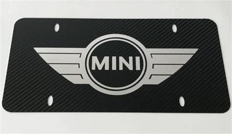 Mini Cooper Carbon Fiber Style Chrome Stainless Steel Metal Front