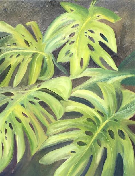 Monstera Painting By Pat Griffith Pixels