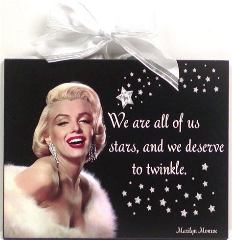 Marilyn Monroe Quote We Are All Stars Decorative Wooden Wall