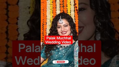 Palak Muchhal Wedding Video Palak Muchhal Marriage Video Shorts Palakmuchhal Wedding Youtube