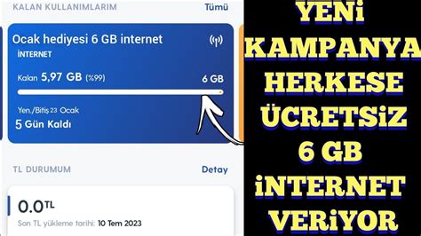 Herkese Gb Nternet Veren Yen Kampanya Ikti Bedava Internet