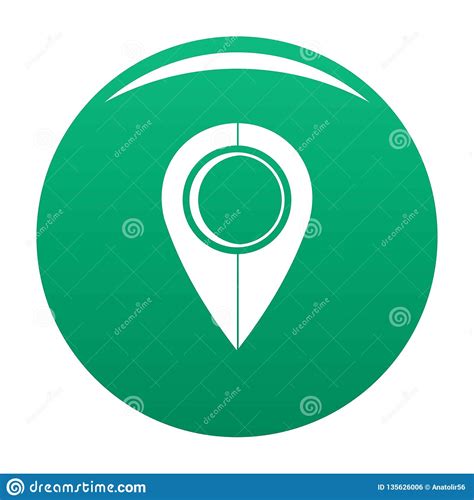 Verde Del Vector Del Icono Del Perno Del Mapa Ilustración Del Vector