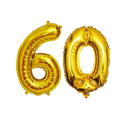 60 Balloons 60th Birthday Balloons Number 60 Balloons 60th