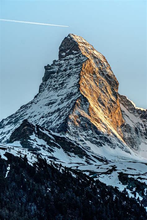 East And North Faces Of The Matterhorn During Sunrise In Zermatt