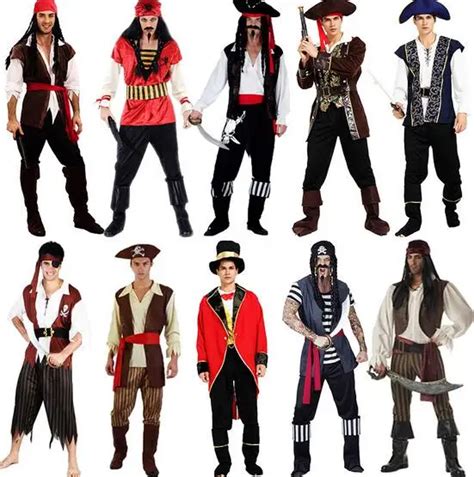 2017 hot party performances pirates costume men captain cosplay uniforms pirate sexy adult