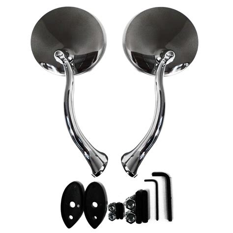 Buy Zazatool 4 Stainless Steel Chrome Swan Neck Side View Mirrors Pair Fits Chevy Ford Hot Rod