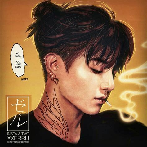 He is the youngest member and vocalist of th. Fanart Jeon JungKook BTS | Jungkook manbun, Jungkook fanart, Bts fanart