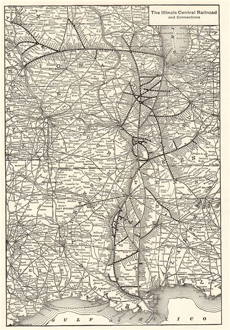 An Old Map Of The Railroad System