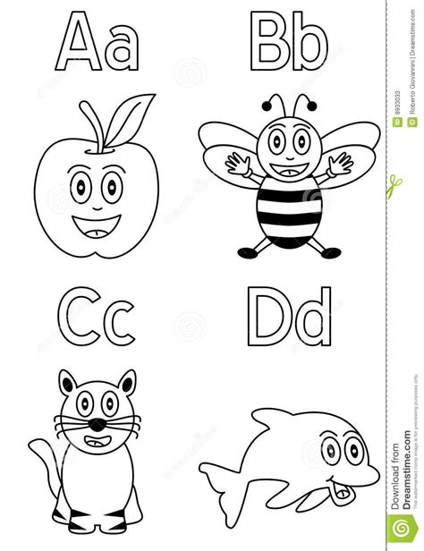 Drawing for kids with joy! Coloring Alphabet For Kids 1 Stock Photos - Image: 8933033