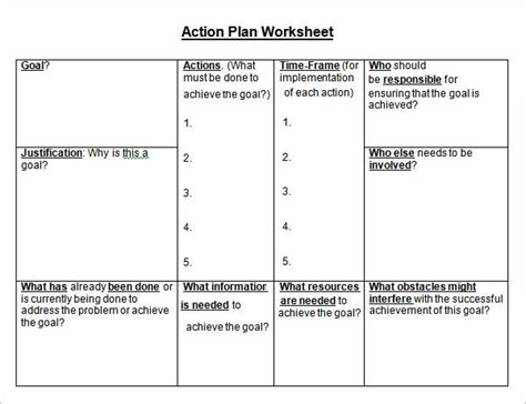 Action Plan Templates 14 Free Word Excel And Pdf Formats Samples