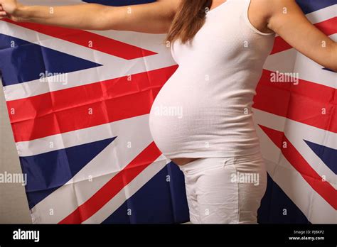 Fertility In The United Kingdom Concept Of A Pregnant Girl And English