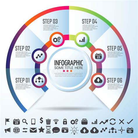 Circle Infographics Design Template Stock Vector Illustration Of